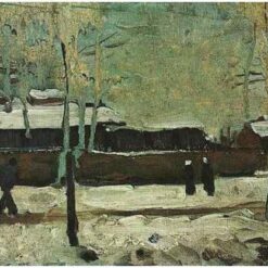 Buy Van Gogh The Old Station at Eindhoven – 1885 Custom Oil Painting Reproduction for Home Decor