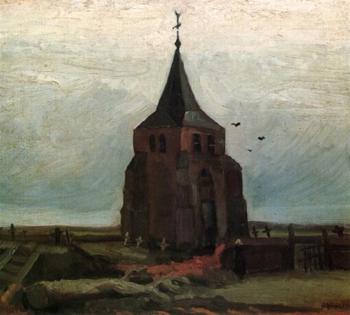Authentic Van Gogh 1884 The Old Tower – Handcrafted Oil Painting Reproduction