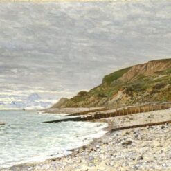 Hand-painted Oil Painting of "The Pointe of Heve" by Claude Monet, Customizable Canvas Art from Dafen Village Studio