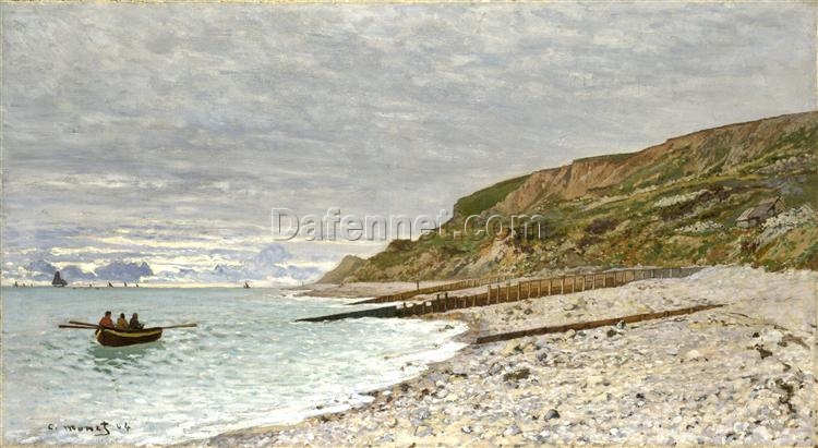 Hand-painted Oil Painting of “The Pointe of Heve” by Claude Monet, Customizable Canvas Art from Dafen Village Studio