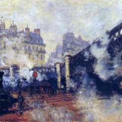 Hand-painted Oil Painting of "The Pont de l'Europe, Gare Saint-Lazare" by Claude Monet, Customizable Canvas Art from Dafen Village Studio