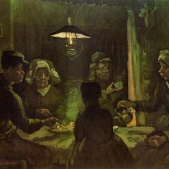 The Potato Eaters (Preliminary Oil Sketch) by Van Gogh – 1885 Oil Painting Reproduction, High-Quality Canvas Art