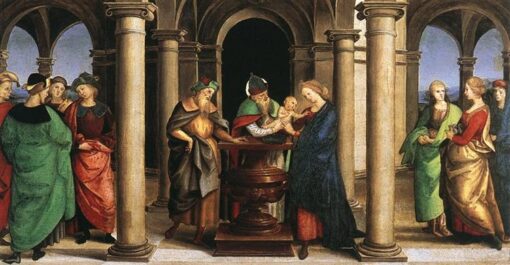Raphaels ‘Die Darstellung im Tempel’ - Hochwertige Ölgemälde-Replik im Stil der Hochrenaissance