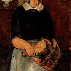 The Pretty Housewife" by Amedeo Modigliani - 1915 Oil Painting Reproduction | Beautiful Hand-Painted Canvas Artwork for Art Collectors