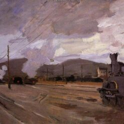 Claude Monet's "The Railroad Station at Argenteuil" Oil Painting Reproduction, High-Quality Canvas Artwork from Dafen Village