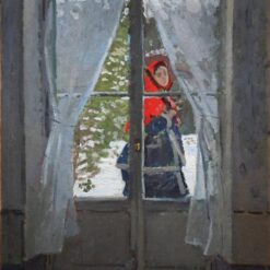 Claude Monet’s "The Red Cape (Madame Monet)" – High-Quality Oil Painting Reproduction, Customizable Art from Dafen Village Studio