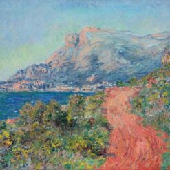 Impressionist Oil Painting of "The Red Road near Menton" by Claude Monet, Custom Canvas Artwork from Dafen Village