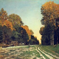 Claude Monet's "The Road from Chailly to Fontainebleau" Oil Painting Reproduction, High-Quality Canvas Artwork from Dafen Village