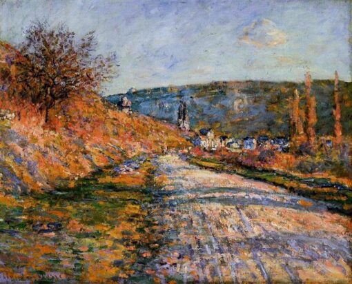 Custom “The Road to Vetheuil” Oil Painting, Impressionist Art for Living Room or Office, Made by Dafen Village Artists