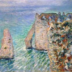 Impressionist Style Oil Painting of "The Rock Needle and the Porte d'Aval" by Claude Monet, Hand-painted Canvas Art from Dafen Village