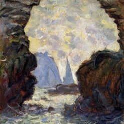 Claude Monet’s "The Rock Needle Seen through the Porte d'Aumont" – High-Quality Oil Painting Reproduction, Customizable Art from Dafen Village Studio