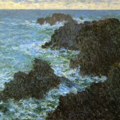 Claude Monet's Coastal Beauty The Rocks of Belle-Ile (1886) – Handmade Oil Painting from Dafen Village Studio