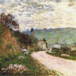 Claude Monet’s "The Route at Vetheuil" – High-Quality Oil Painting Reproduction, Customizable Art from Dafen Village Studio