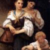 Custom Oil Painting of Bouguereau's "The Secret" | Elegant 1876 Artwork from Dafen Village