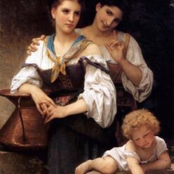 Custom Oil Painting of Bouguereau's "The Secret" | Elegant 1876 Artwork from Dafen Village