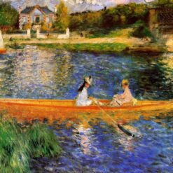 Buy Renoir "The Seine at Asnières" (1879) – Custom Oil Painting Reproduction of Impressionist Masterpiece Featuring Boat on the River