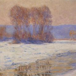 The Seine at Bennecourt, Winter (1893) by Claude Monet – High-Quality Handcrafted Oil Painting for Home Decor