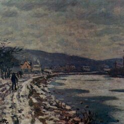 Claude Monet’s "The Seine at Bougival" (1869) - Authentic Hand-Painted Oil Painting from Dafen Village’s Expert Artists