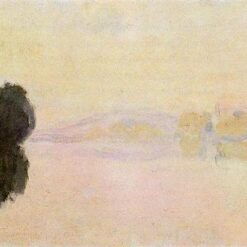 The Seine at Port-Villez, Pink Effect (1894) | Claude Monet Oil Painting Reproduction | Dafen Village Art Studio Masterpiece