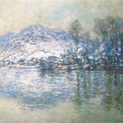 The Seine at Port Villez, Snow Effect – 1885 Impressionist Oil Painting by Claude Monet, Reproduced by Dafen Village Artists