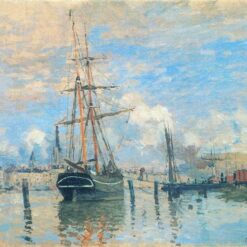 Custom Oil Painting of The Seine at Rouen (1872) by Claude Monet – Made to Order at Dafen Village Oil Painting Studio