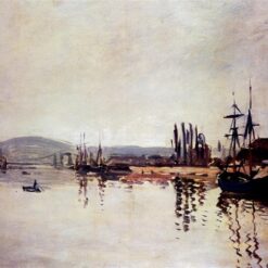 Classic Claude Monet Masterpiece: The Seine Below Rouen (1872) - Custom Oil Painting from Dafen Village Studio