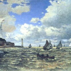 Hand-Painted Reproduction of The Seine Estuary at Honfleur by Claude Monet – 1865 Oil Painting Masterpiece from Dafen Village Studio