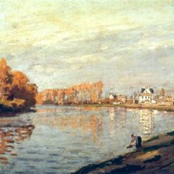 Classic The Seine near Bougival by Claude Monet – Custom Oil Painting, Hand-painted and Perfect for Home or Office