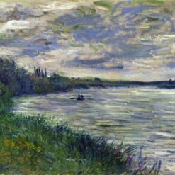 The Seine near Vetheuil, Stormy Weather by Claude Monet - Hand-Painted Oil Painting from Dafen Village
