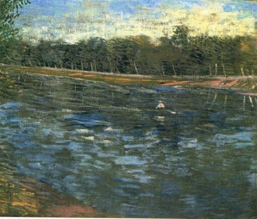 The Seine with a Rowing Boat by Van Gogh – 1887 Oil Painting Reproduction, High-Quality Canvas Art