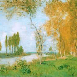 Hand-Painted The Spring in Argenteuil (1872) by Claude Monet - Beautiful Impressionist Spring Landscape Oil Painting from Dafen Village Studio