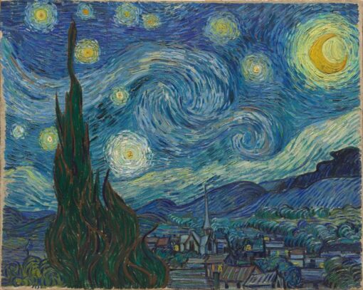 Buy Van Gogh The Starry Night – 1889 Custom Oil Painting Reproduction for Home Decor