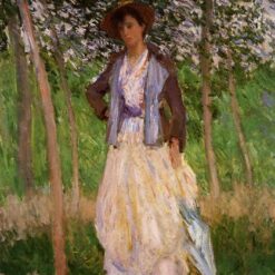 Claude Monet's The Stroller (1887) - Impressionist Painting, Mother and Child Outdoor Scene
