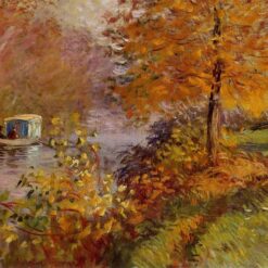 The Studio Boat by Claude Monet - 1875-1876 Hand-Painted Oil Painting | Dafen Village Art Studio