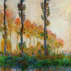Reproduction of "The Three Trees, Autumn" by Claude Monet (1891) - Custom Oil Painting from Dafen Village Studio
