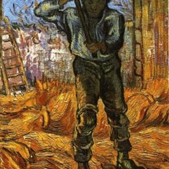 The Thresher (after Millet) by Van Gogh – 1889 Oil Painting Reproduction, High-Quality Canvas Art