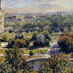 Impressionist Masterpiece The Tuileries (Study) (1876) by Claude Monet | Custom Oil Painting from Dafen Village