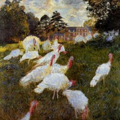 Stunning Hand-Painted The Turkeys by Claude Monet (1876) - Custom Impressionist Oil Painting, Dafen Village