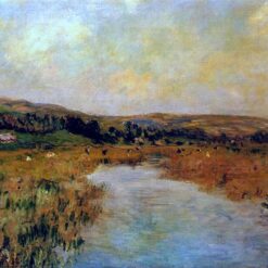 Claude Monet’s Iconic The Valley of the Scie at Pouville | Hand-Painted Impressionist Oil Painting from Dafen Village Studio