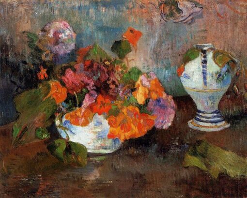 The Vase of Nasturtiums” by Paul Gauguin 1886 – Hand-Painted Oil Painting Reproduction | Fine Art Canvas from Dafen Village