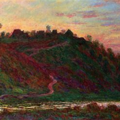 Claude Monet The Village of La Roche-Blond, Sunset 1889 – Beautiful Hand-Painted Impressionist Oil Painting, Available at Dafen Village Art Studio