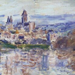 Hand-Painted Claude Monet Le Village de Vétheuil 1879 Reproduction | Original Impressionist Village Landscape from Dafen Village Studio