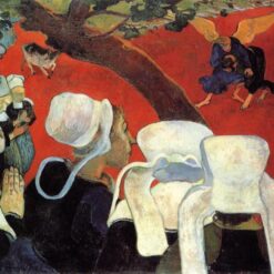 Buy "The Vision after the Sermon" by Paul Gauguin - 1888 Hand-Painted Oil on Canvas