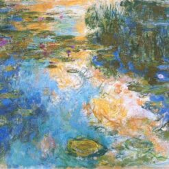 Impressionist Masterpiece The Water Lily Pond X by Claude Monet (1919), Handcrafted Oil Painting from Dafen Village