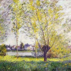 The Willows by Claude Monet (1880) – Hand-Painted Impressionist Landscape Oil Painting, Perfect for Home Decor