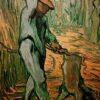 The Woodcutter after Millet by Van Gogh – 1890 Oil Painting Reproduction, High-Quality Canvas Art