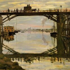 Premium Oil Painting of Claude Monet’s The Wooden Bridge (1872) – Perfect for Modern Home or Office Art