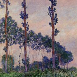 Monet’s Three Trees in Grey Weather – 1891 Impressionist Oil Painting, Expertly Crafted by Dafen Village Artists