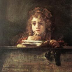 Hand-painted Rembrandt 'Titus' 1655 – A Tender Image of Family and Memory