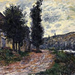 Dafen Village Oil Painting Studio Presents Tow Path at Lavacourt by Claude Monet - High-Quality Reproduction